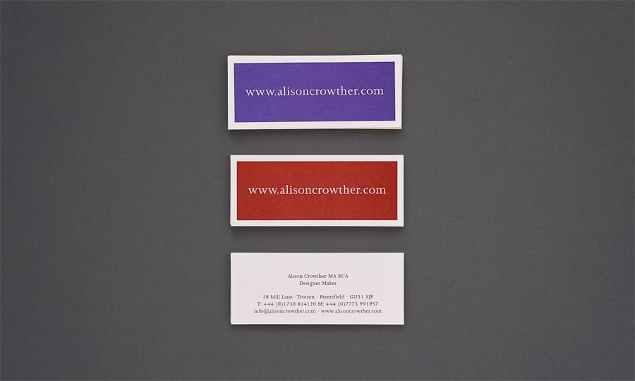 Alison Crowther Catalogue - Business Cards