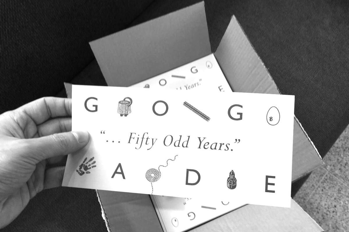 Fifty Odd Years - George Hardie - printed invitations arrive